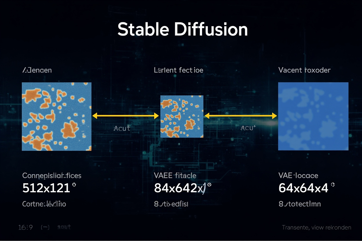 VAE 將像素空間與 Latent 空間來回轉換，壓縮比約 8 倍