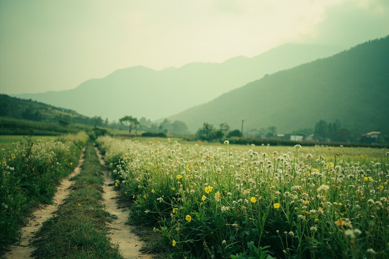 清明時節的山間小路
